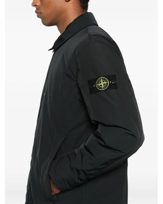 Cappotto Con Tasche Applicate di Stone Island in Black da Uomo