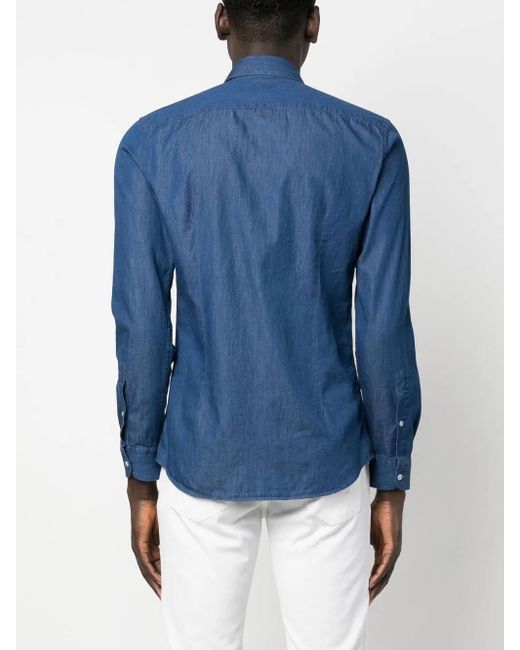 Fay Denim Overhemd in het Blue voor heren