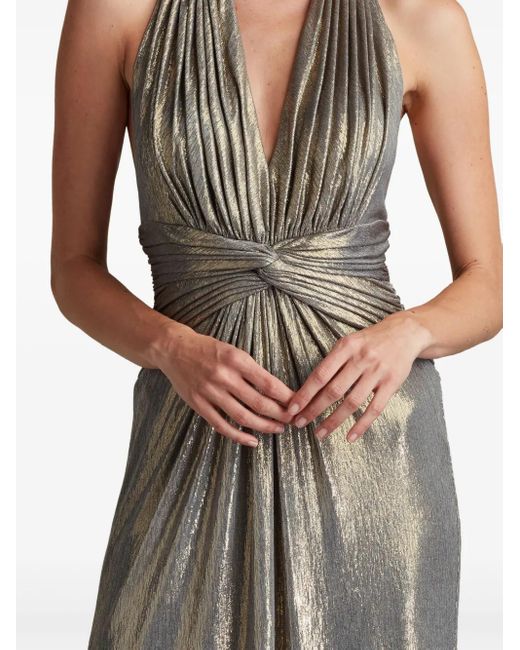 Tadashi Shoji Gray Mona Abendkleid