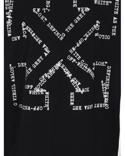 Off-White c/o Virgil Abloh Black Long-Sleeve Graphic T-Shirt for men