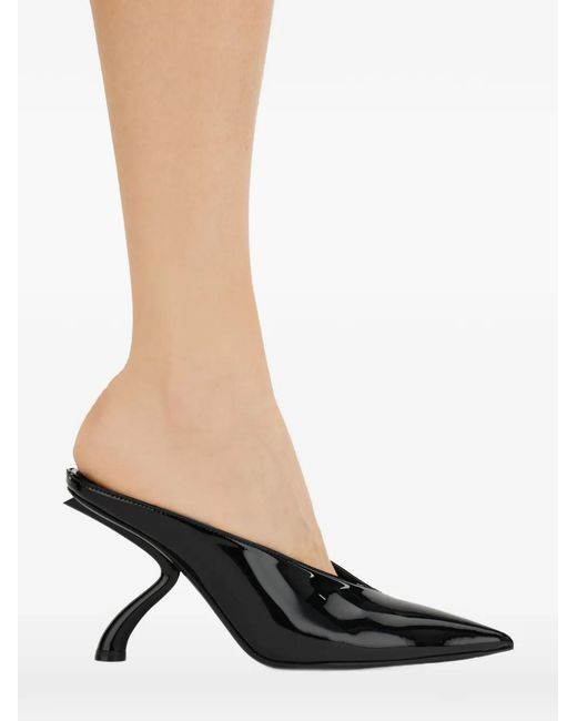 Ferragamo Black S-Shaped Heel Mule