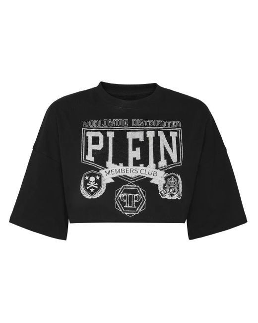 Philipp Plein Black Cropped T-Shirt