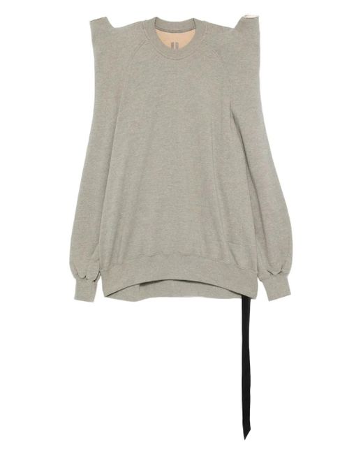 Rick Owens Gray Cotton Blend Sweatshirt for men