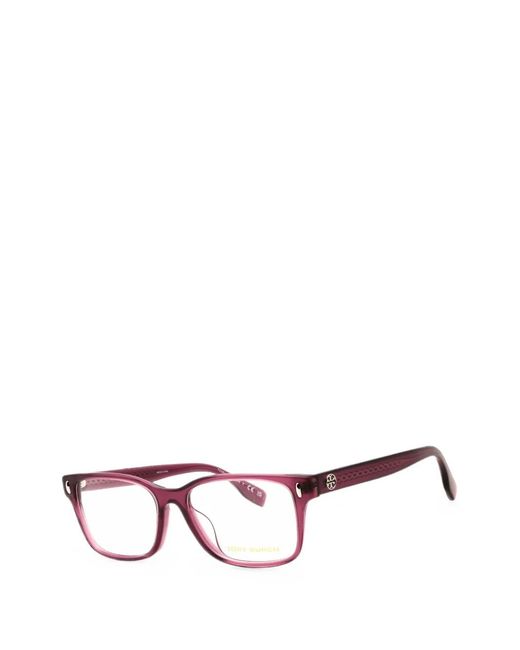 Tory Burch Purple Rectangle-Frame Glasses