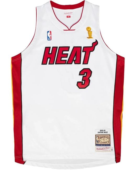 Mitchell & Ness Red 2005/06 Nba Finals Dwyane Wade Miami Heat Jersey for men