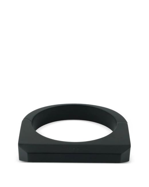 Rick Owens Black Brushed Bevelled Bracelet