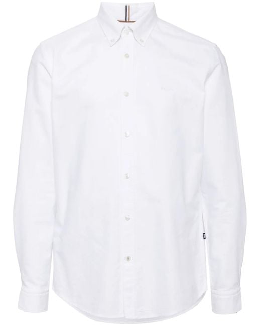 メンズ Boss コットン シャツ White