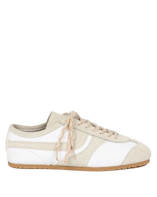 Dries Van Noten Sneakers Met Suède Vlak in het White