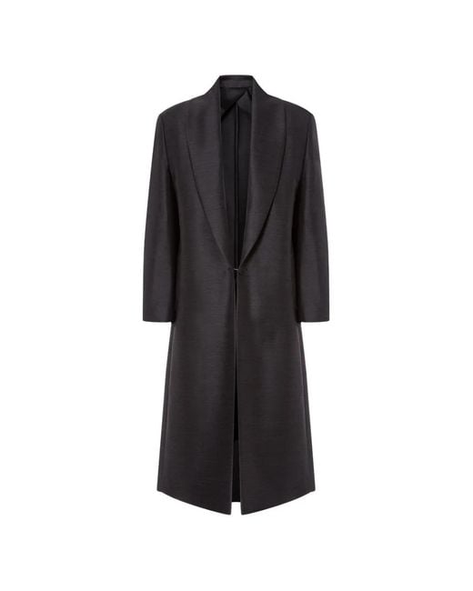 Alberta Ferretti Black Shawl-Collar Coat