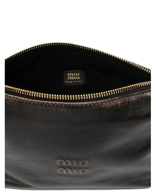 Miu Miu Black Leather Shoulder Bag