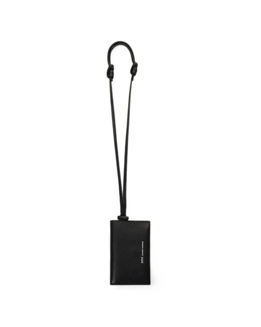 AMI White Etienne Strap Taurillon-Leather Envelope Card Holder