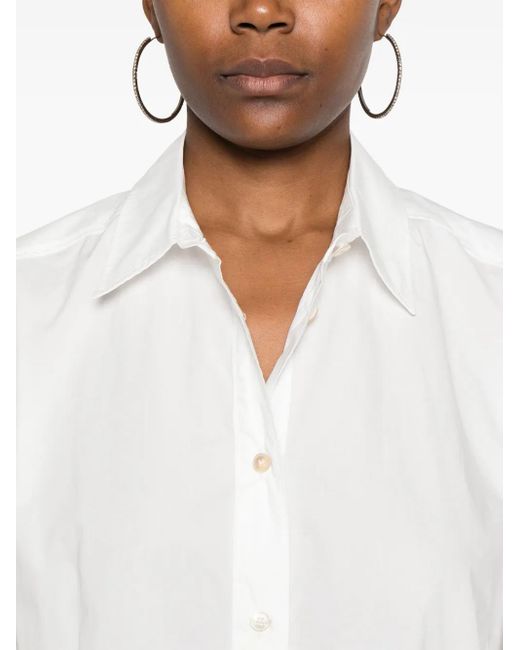 Forte_forte White Poplin Cotton Button-Down Shirt