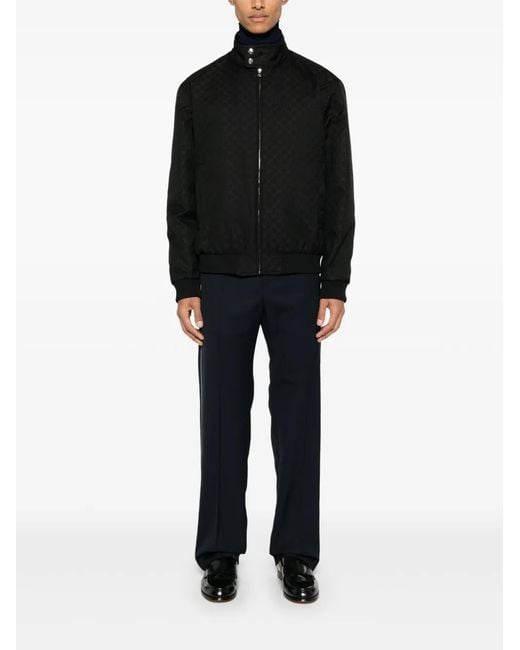 Gucci Blue Logo-Patch Trousers for men
