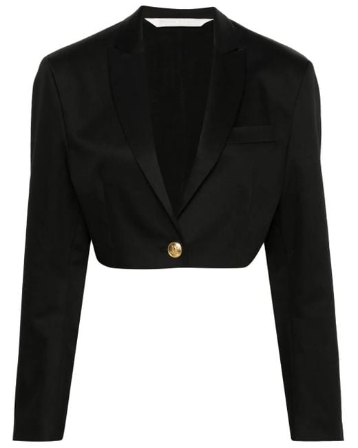 Palm Angels Black Cropped Blazer
