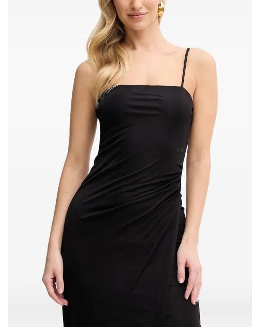 ARMANI EXCHANGE Midi-Jurk Met Vierkante Hals in het Black