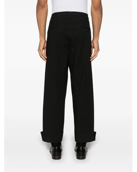 Yohji Yamamoto Black Tapered Trousers for men