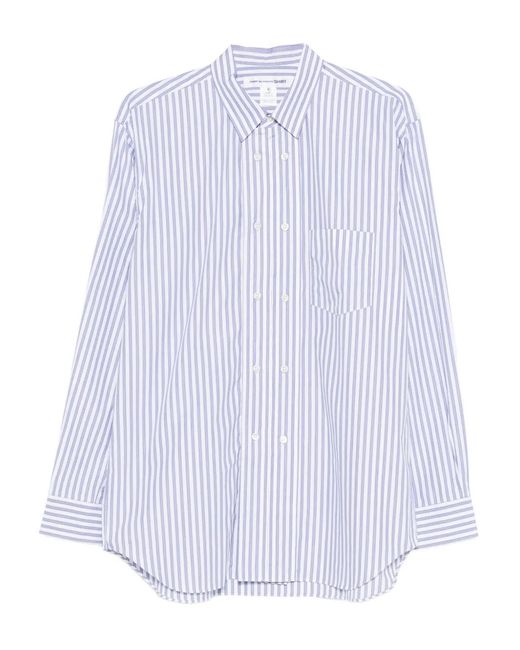 Comme des Garçons White Pocket Striped Shirt for men