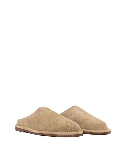 Buttero Brown Suede Slippers for men