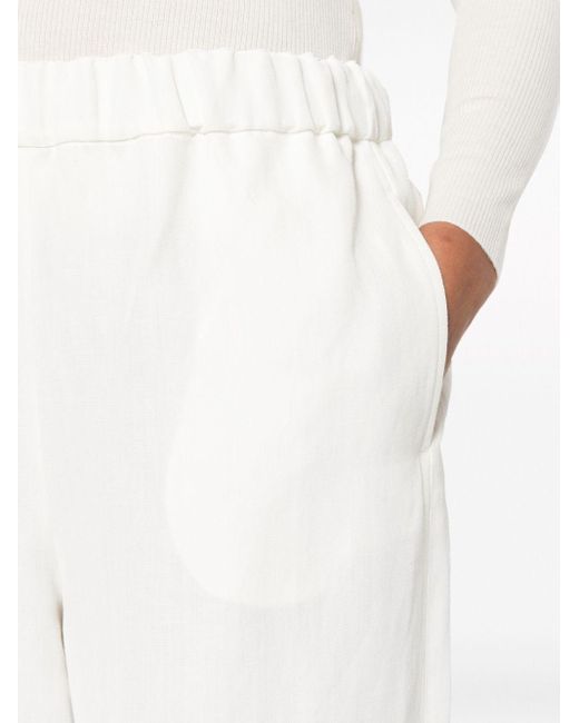 Pantaloni affusolati con vita elasticizzata di Fabiana Filippi in White