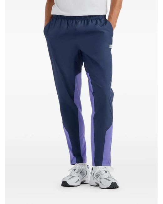 New Balance Blue Panelled Utility Track Pants for men