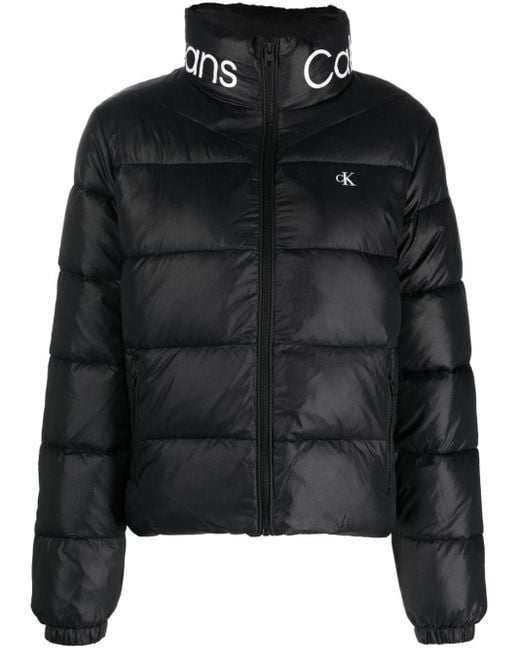 Calvin Klein Black Fitted Lw Padded Jacket