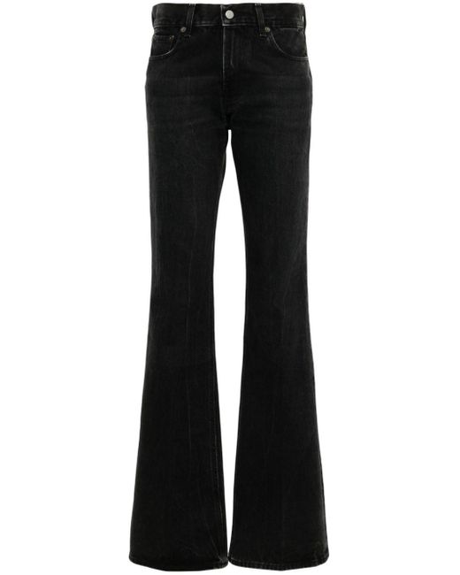 Haikure Black Flora Flared Jeans