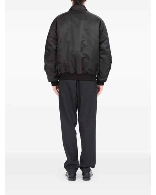 MM6 by Maison Margiela Black Polyamide Utility Jacket With Modern Silhouette for men