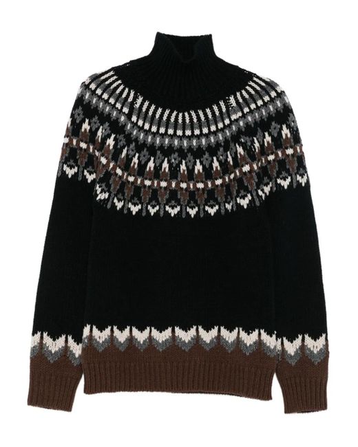 メンズ Dondup フェアアイル タートルネックセーター Black