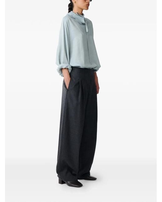 Studio Nicholson Blue Mirelle Drawstring Top