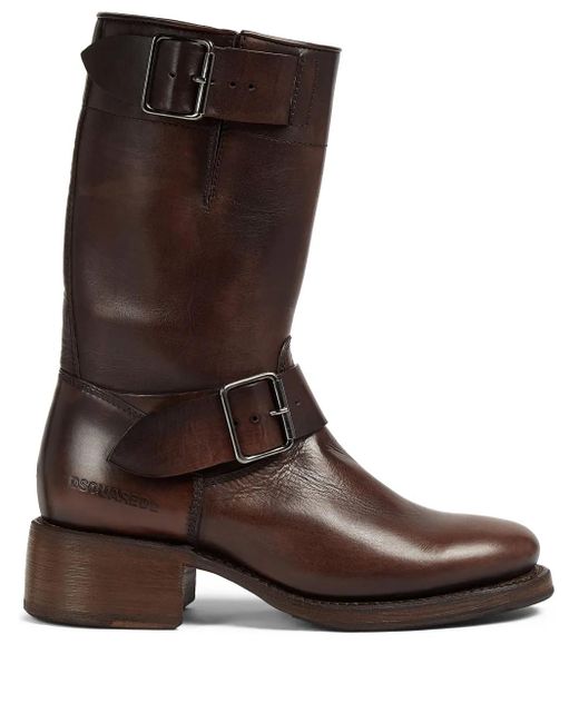 DSquared² Brown Harley Biker Boots