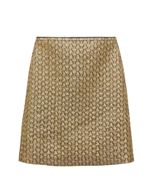 Dorothee Schumacher Natural Jupe Mi-Longue En Brocart