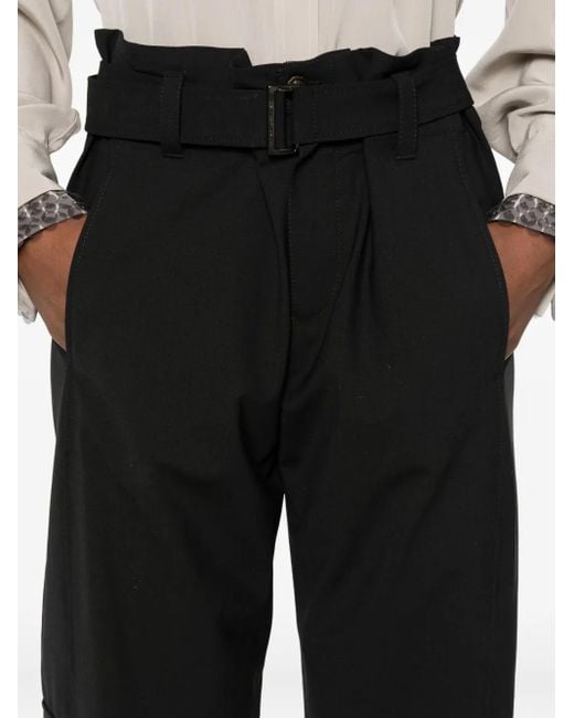 Pantalones Cargo Con Cinturón Brunello Cucinelli de color Black