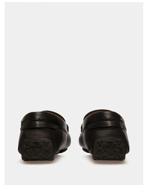 Bally Black Logo-Print Loafers for men