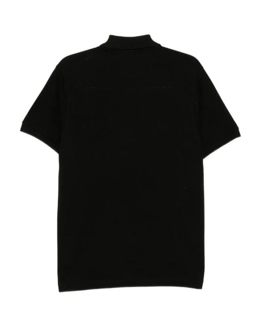 Lacoste Black Logo-Embroidered Polo Shirt for men