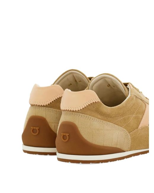 Ferragamo Natural Gancini Ornament Sneakers