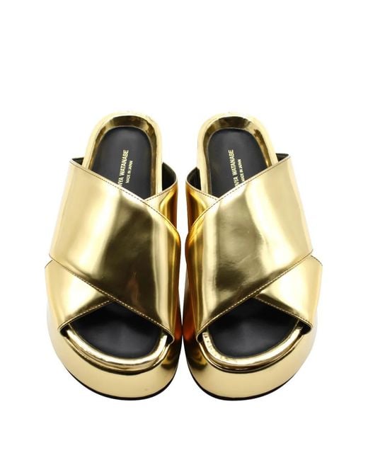 Junya Watanabe Metallic Platform Sandals
