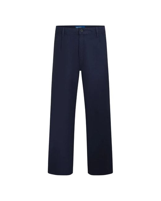 Karl Lagerfeld Blue Relaxed Chino Pants for men