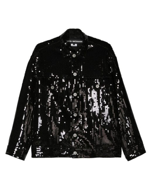 Giacca-camicia con paillettes di Junya Watanabe in Black