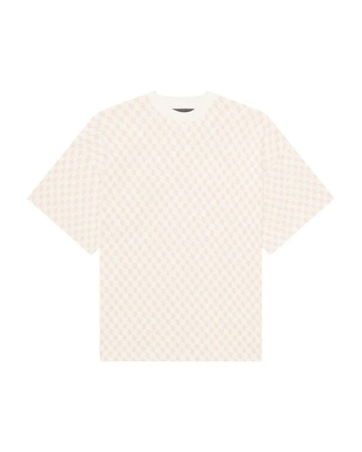 PLACE OF ELMS White Logo-Pattern T-Shirt for men
