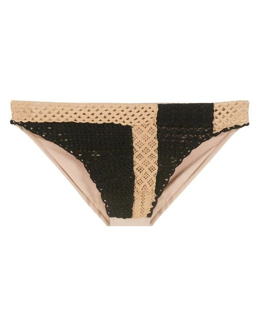 Amir Slama Natural Two-Tone Crochet Swim Briefs for men