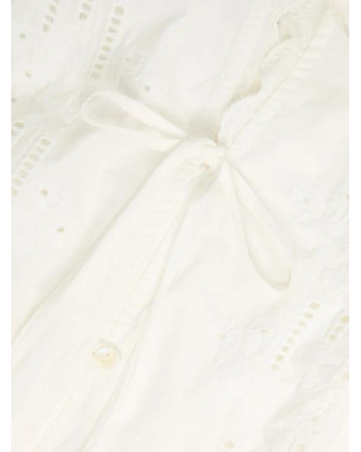 Vestido corto Blondey Damson Madder de color White