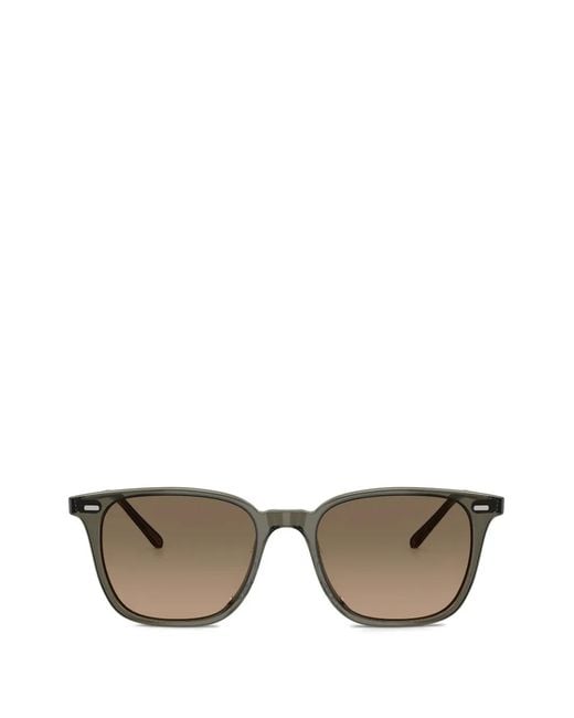 Oliver Peoples Gray Laedin Square-Frame Sunglasses