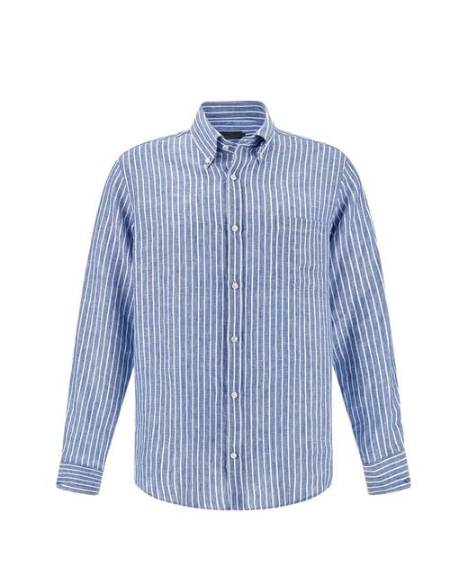 Paul & Shark Blue Striped Shirt for men