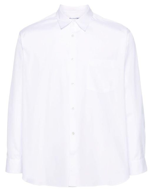 Comme des Garçons White Classic-collar Cotton Shirt for men