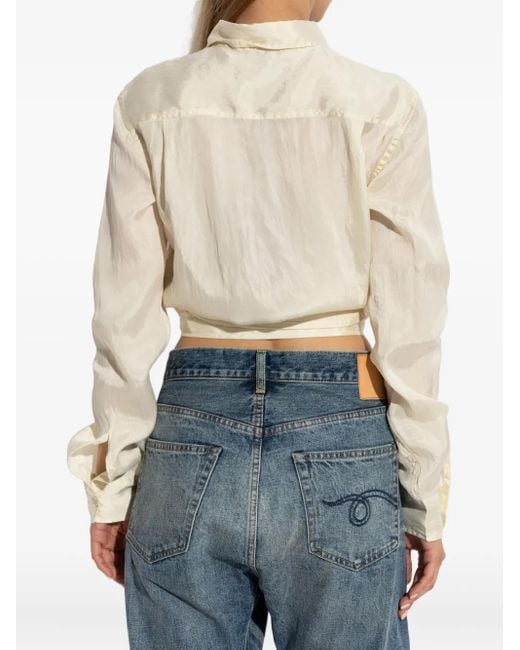 R13 Natural Long-Sleeve Shirt