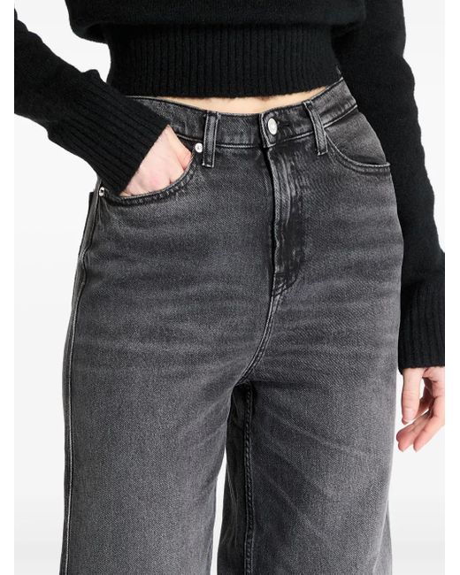 Tommy Hilfiger Claire High Waist Jeans Met Wijde Pijpen in het Black
