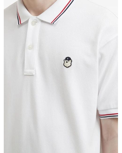 Chocoolate White Logo-Patch Polo Shirt for men