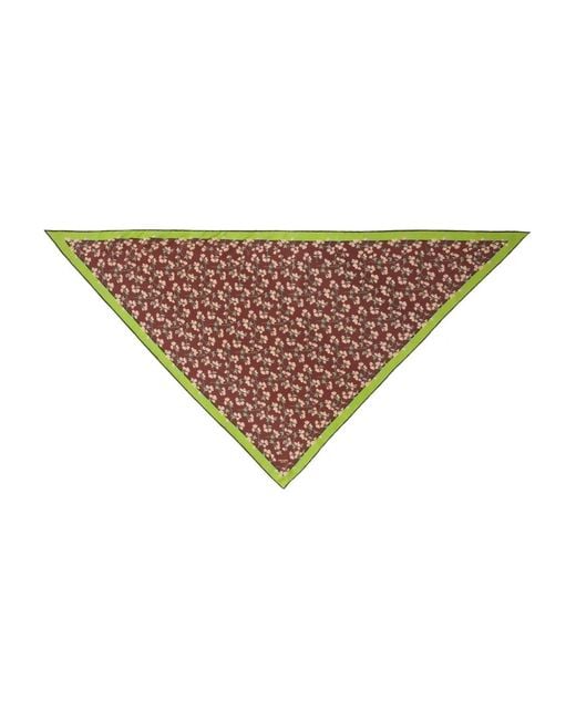 Prada Natural Floral-Print Scarf