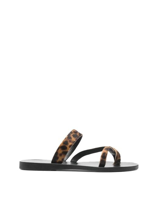 Ancient Greek Sandals White Strappy Lynx Sandals