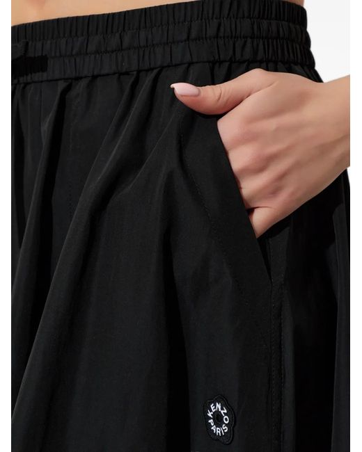 KENZO Black Polyester Cotton Skirt